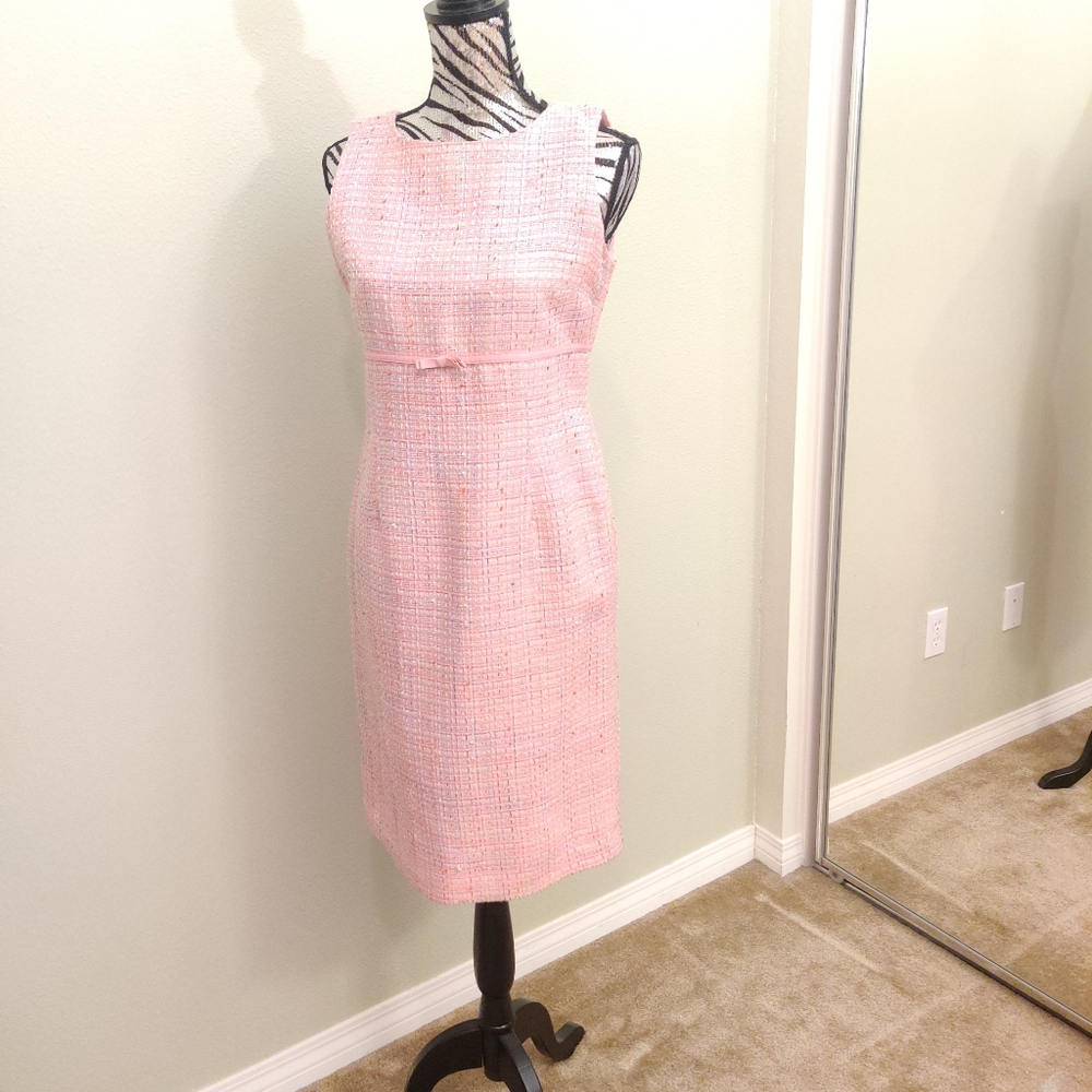 Studio 1 Pink tweed straight line dress
